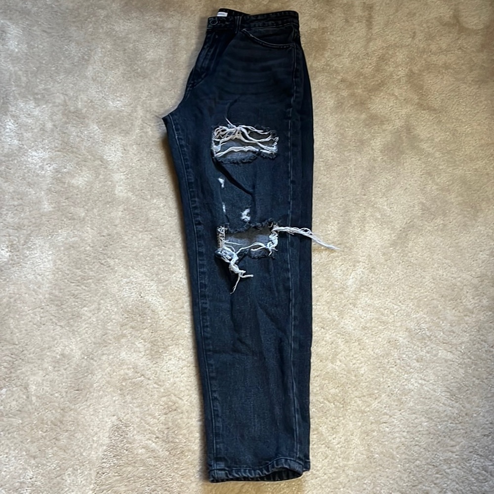 KanCan Black High Rise Mom Jean